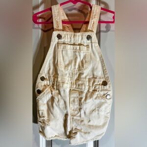 GAP 2T White Overalls Distressed Pockets Baby Children’s Child Kids Denim